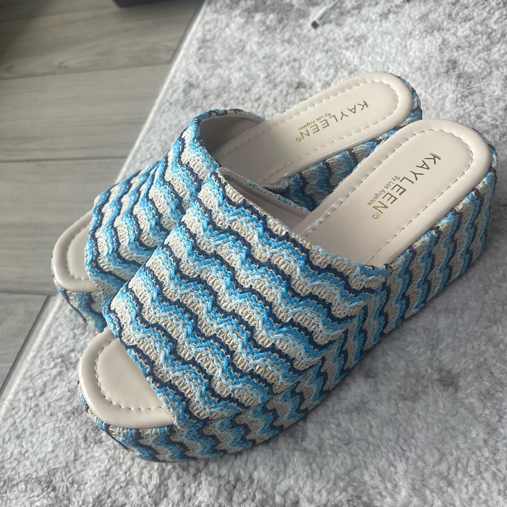 NWOT | Blue Wedges - Picture 5 of 9